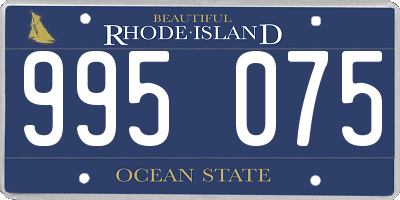 RI license plate 995075