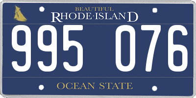 RI license plate 995076