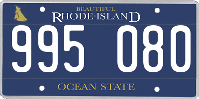 RI license plate 995080