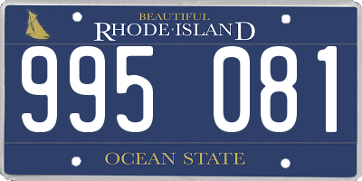 RI license plate 995081