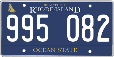 RI license plate 995082