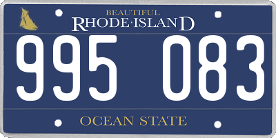 RI license plate 995083