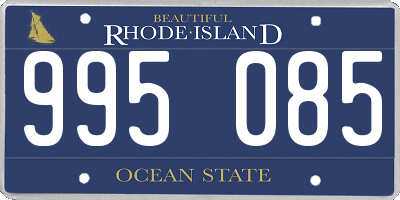 RI license plate 995085