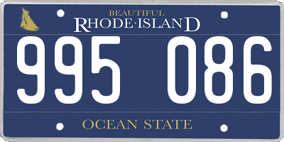 RI license plate 995086