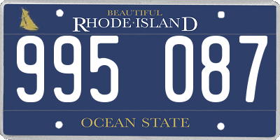 RI license plate 995087