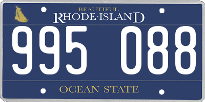 RI license plate 995088