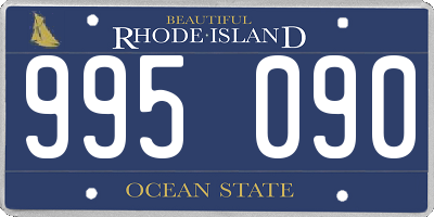 RI license plate 995090