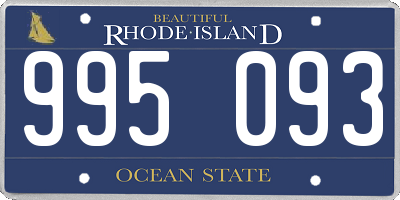 RI license plate 995093