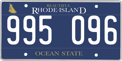 RI license plate 995096