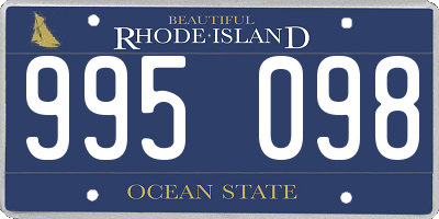 RI license plate 995098