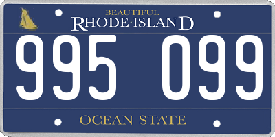 RI license plate 995099