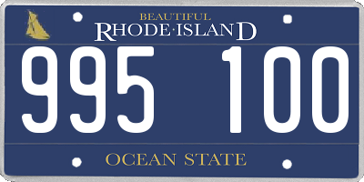 RI license plate 995100