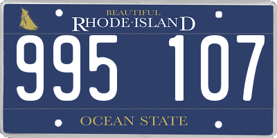 RI license plate 995107