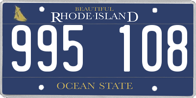 RI license plate 995108