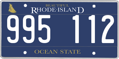 RI license plate 995112