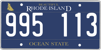 RI license plate 995113