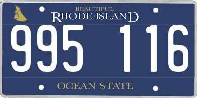 RI license plate 995116