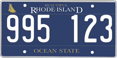 RI license plate 995123