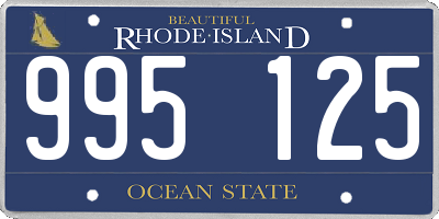 RI license plate 995125