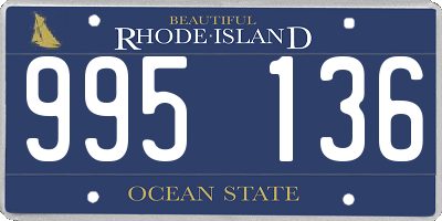 RI license plate 995136