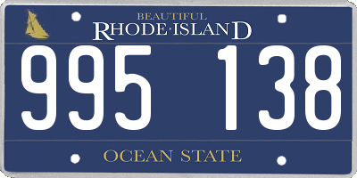 RI license plate 995138