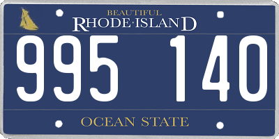 RI license plate 995140