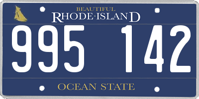 RI license plate 995142