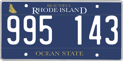 RI license plate 995143