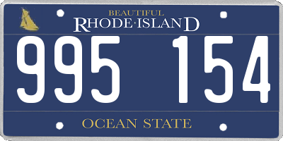 RI license plate 995154