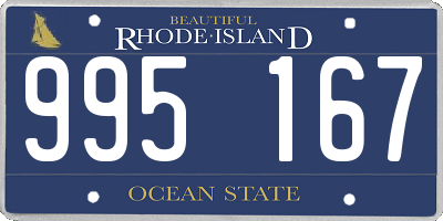 RI license plate 995167