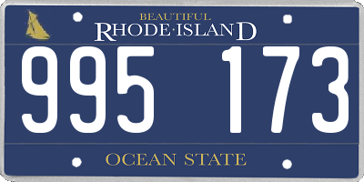 RI license plate 995173