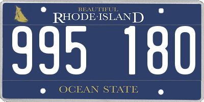 RI license plate 995180