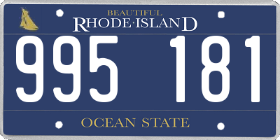 RI license plate 995181