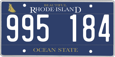 RI license plate 995184