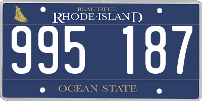 RI license plate 995187