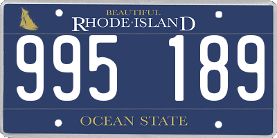 RI license plate 995189