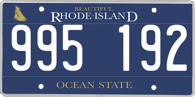 RI license plate 995192