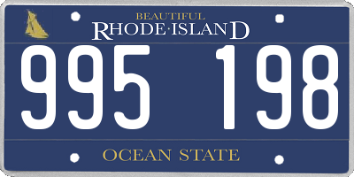 RI license plate 995198