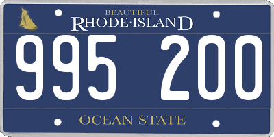 RI license plate 995200