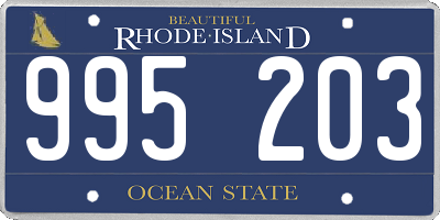 RI license plate 995203