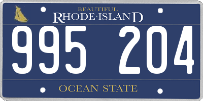 RI license plate 995204