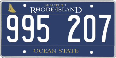 RI license plate 995207