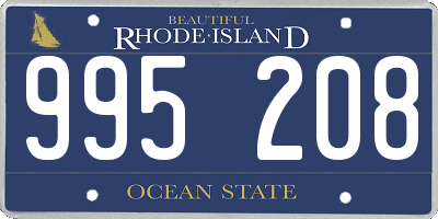 RI license plate 995208