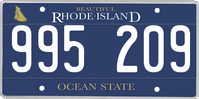 RI license plate 995209