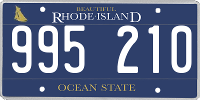 RI license plate 995210