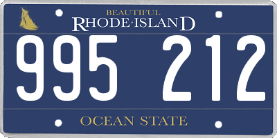 RI license plate 995212