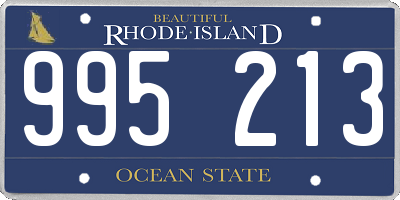 RI license plate 995213