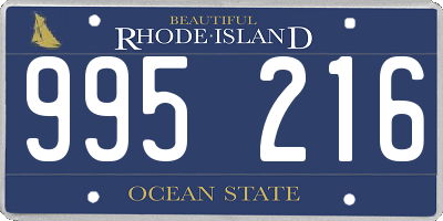 RI license plate 995216