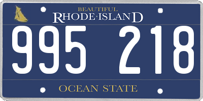 RI license plate 995218