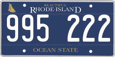 RI license plate 995222